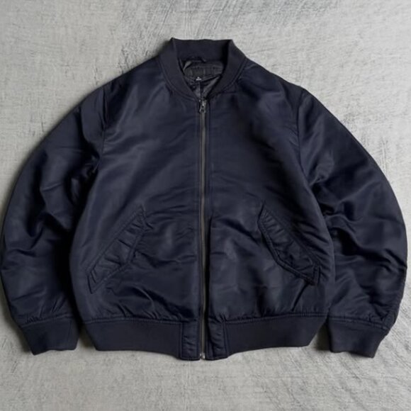 Classic Navy Bomber Jacket - Picture 2 of 4